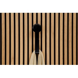 Crochet long avec bouton en bois noir - modèle Large Ter-Hürne