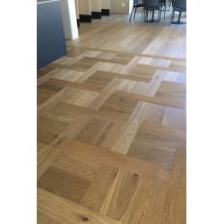 Parquet contrecollé chêne "Gallery ciré - Damier entrelacé" PLANCHER D'AUTREFOIS Chêne de l'Est