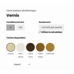 Vernis extérieur Mer / Montagne Plastor