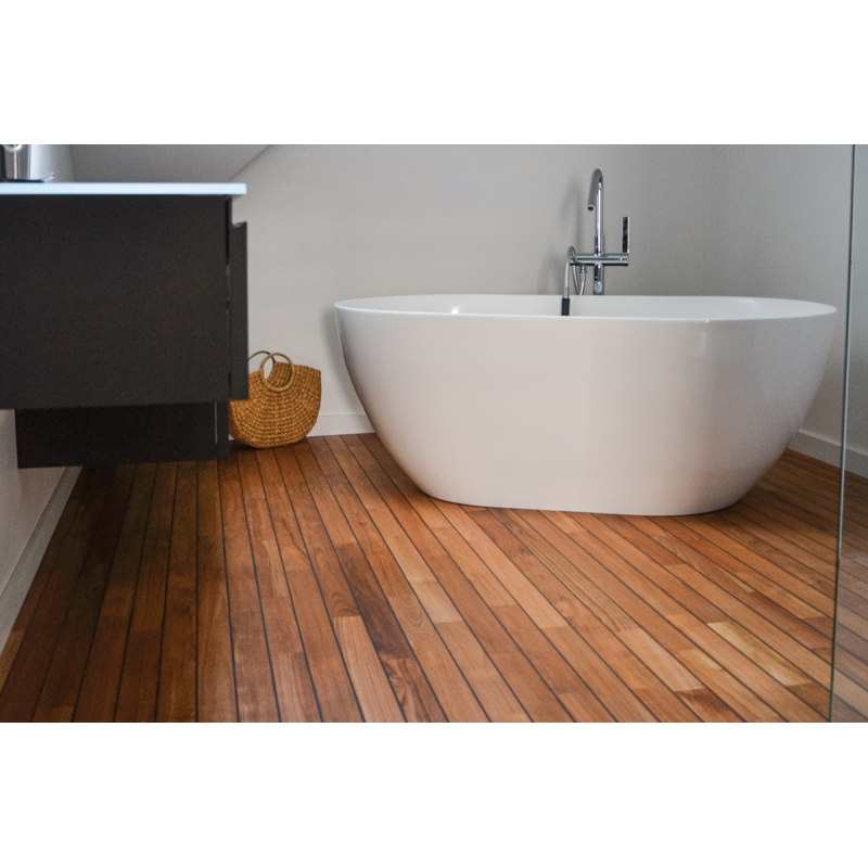 Parquet massif exotique Teck "Salle de bain - Navylam+" Design Parquet