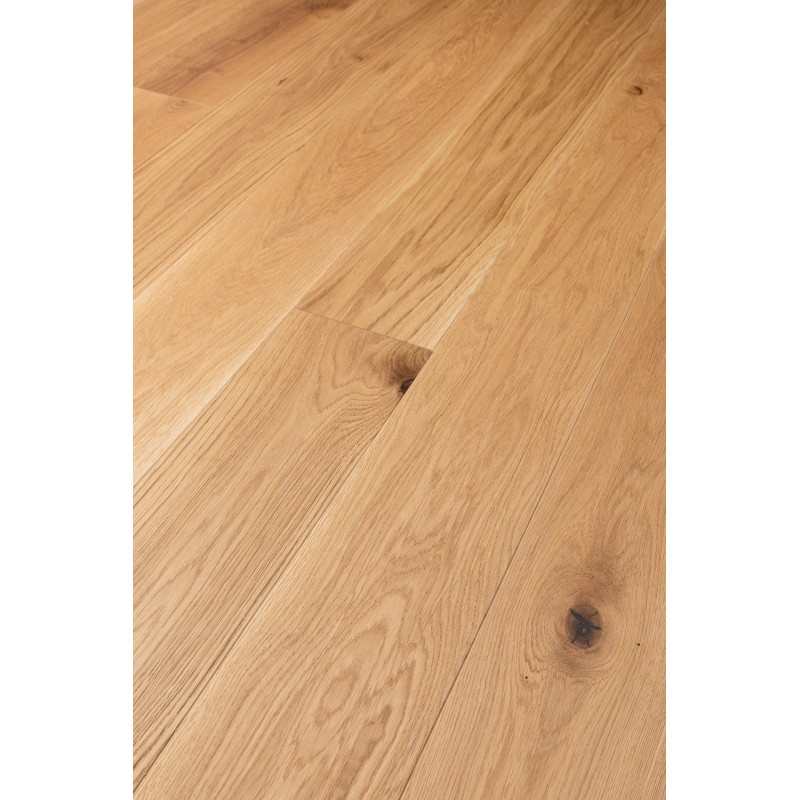 Parquet contrecollé chêne "Naturel brossé verni mat" CLIC 5G Chêne de l'Est