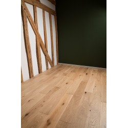 Parquet contrecollé chêne "Aspect bois brut brossé verni mat" CLIC 5G Chêne de l'Est