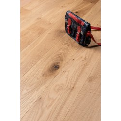 Parquet contrecollé chêne "Aspect bois brut brossé verni mat" CLIC 5G Chêne de l'Est
