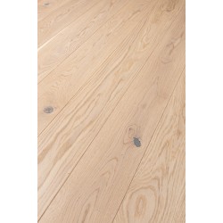 Parquet contrecollé chêne "Blanc brossé verni mat" CLIC 5G Chêne de l'Est