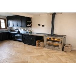 Parquet contrecollé chêne "Aspect bois brut brossé huilé oxy - Bâton Rompu" TOP 4 Chêne de l'Est