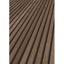 Panneau décoratif "Chêne Brun foncé/Noir mat" Ter-Hürne